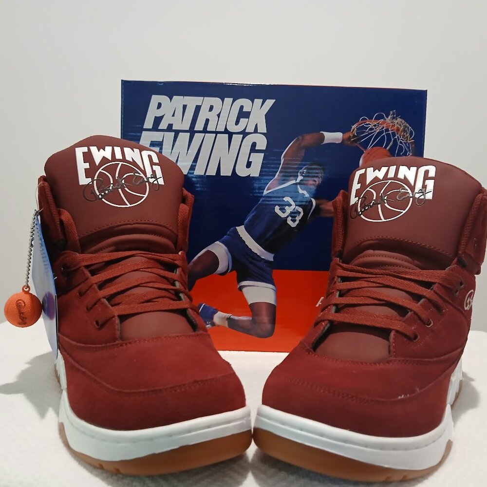 MEN'S SIZE 12 - EWING 33 HI BURGUNDY SUEDE